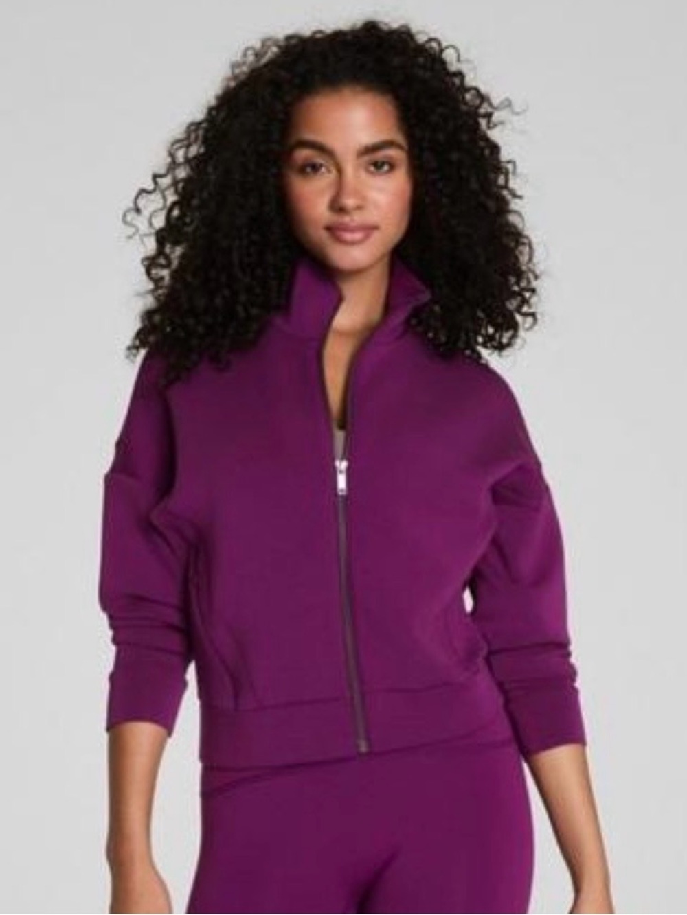 Women’s SPANX AirEssentials Snapdragon Magenta Full Zip Track Jacket Size XL